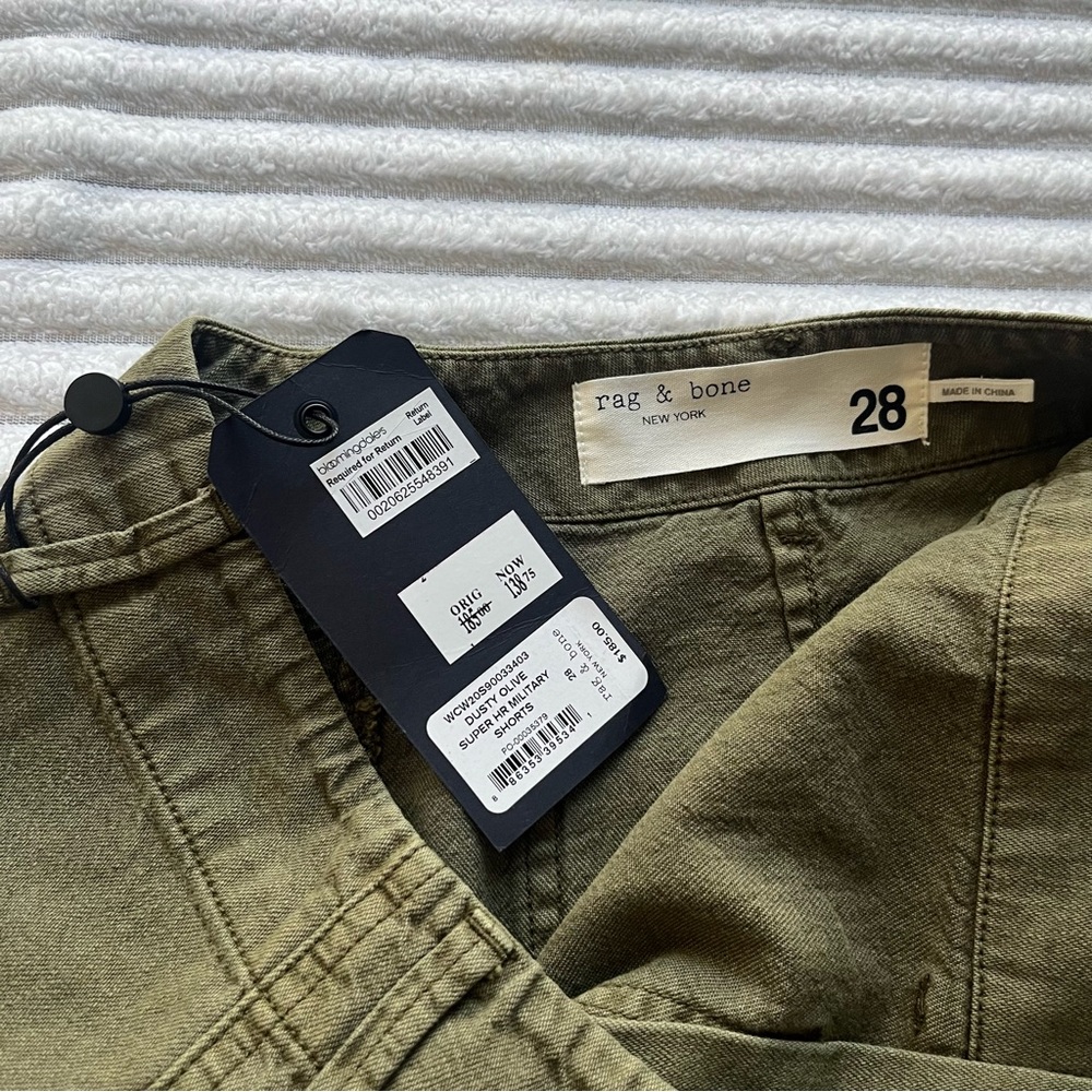Rag & Bone Green Military Shorts - Picture 8 of 11